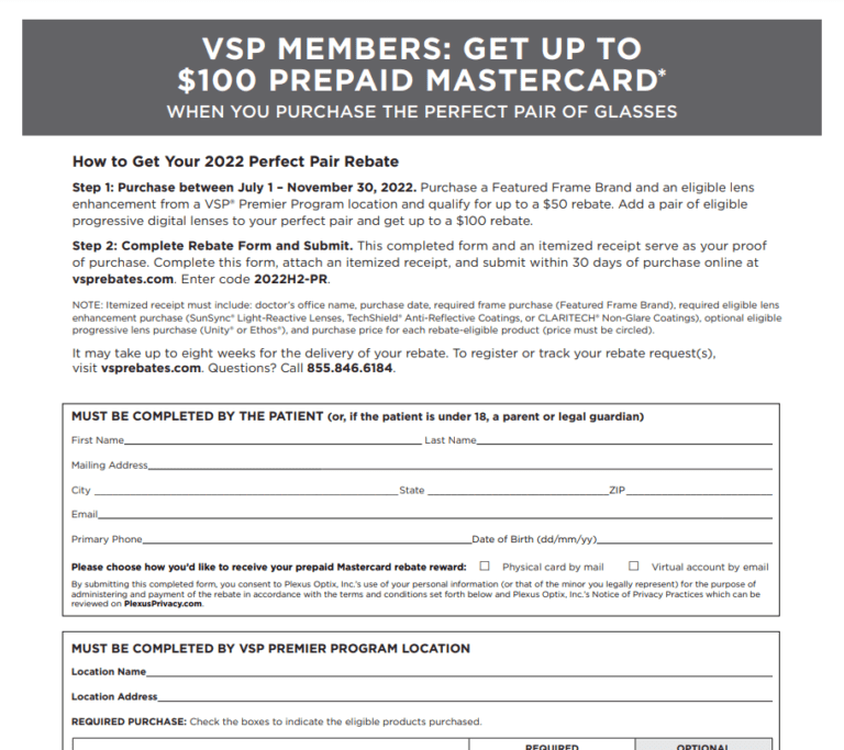 Vsp Contact Rebate Form